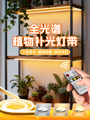 全光谱植物补光灯带 育苗花卉生长氛围装饰usb充电智能遥控led灯