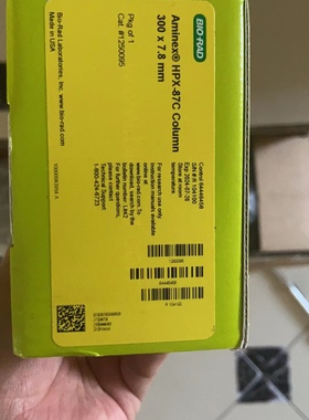 美国伯乐Aminex HPX-87C 柱 糖分析柱300x7.8mm货号：1250095