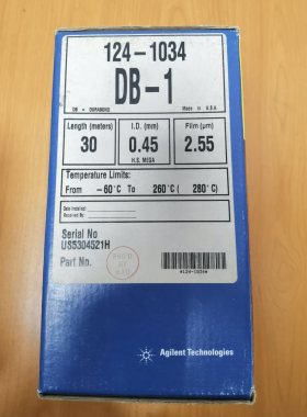 安捷伦124-1034 DB-1 气相色谱柱30 m, 0.45 mm, 2.55 µm