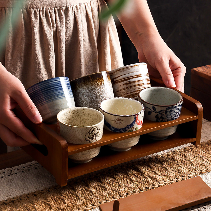 中式复古主人杯釉下彩杯喝茶小杯子家用陶瓷茶具茶杯6只套装茶碗,餐饮具,茶杯,淘宝优惠券,粉丝福利购,淘宝优惠卷