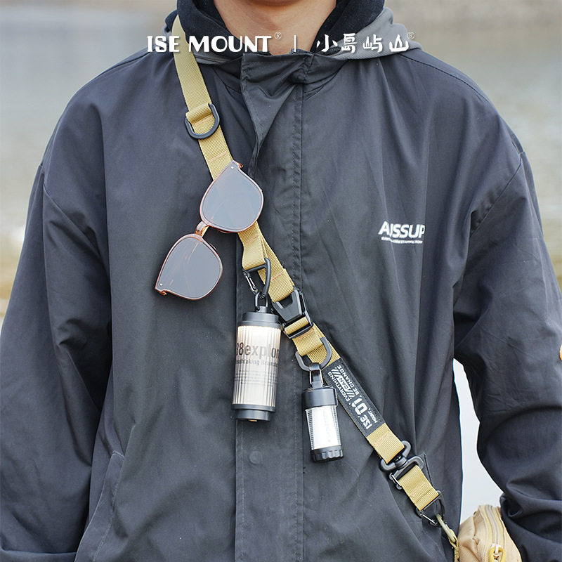 ISE户外多功能斜挂绳便携长度可调扩展多挂点织带单肩斜挎背包带