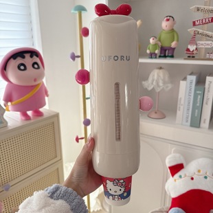 多巴胺风一次性杯子取杯器壁挂水杯架置物架家用免打孔防尘纸杯架