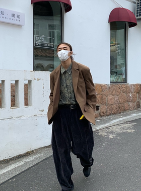 RonnShop日系休闲复古版型质感巨好纯色西装