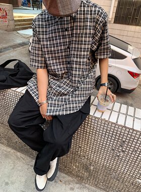 Ronn Shop 日系宽松休闲工装男士春夏长裤