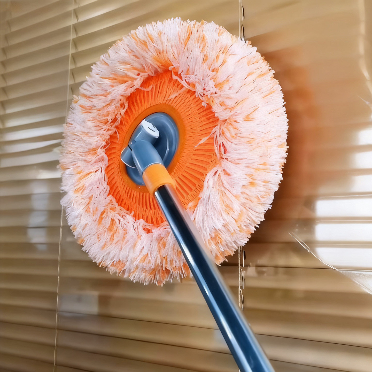 擦天花板神器向日葵拖把伸缩杆加长家用除尘掸打扫屋顶大扫除掸子