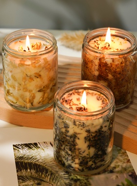 香薰蜡烛花瓣大豆蜡小浪漫手工香氛净化空气伴手礼盒生日礼物助眠