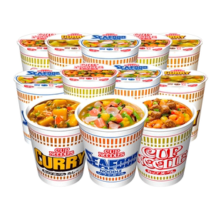 日清合味道泡面整箱装桶杯面日本风味海鲜虾仁方便面冲泡即食速食