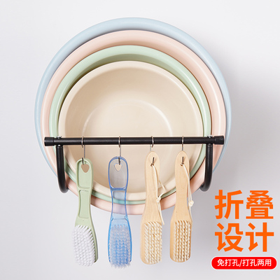 可折叠免打孔不锈钢洗澡盆