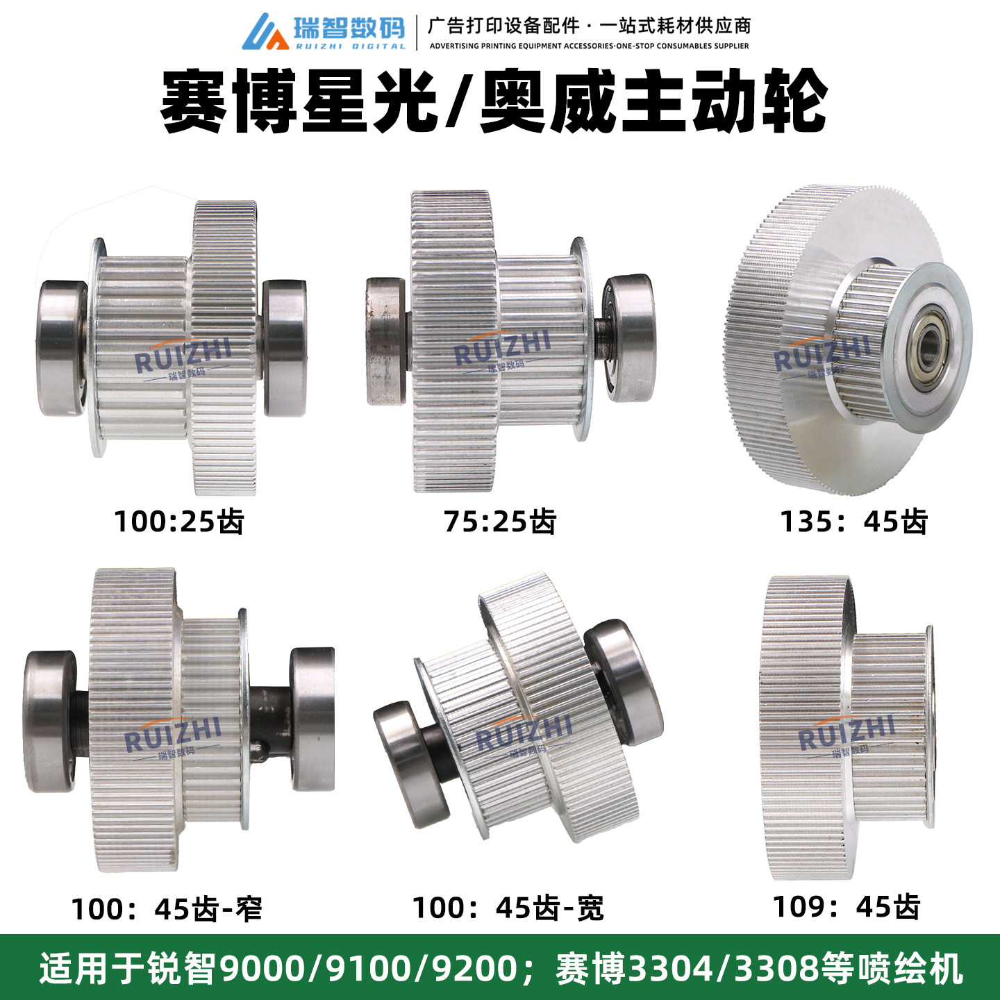 赛博100齿75齿主动轮奥威皮带轮