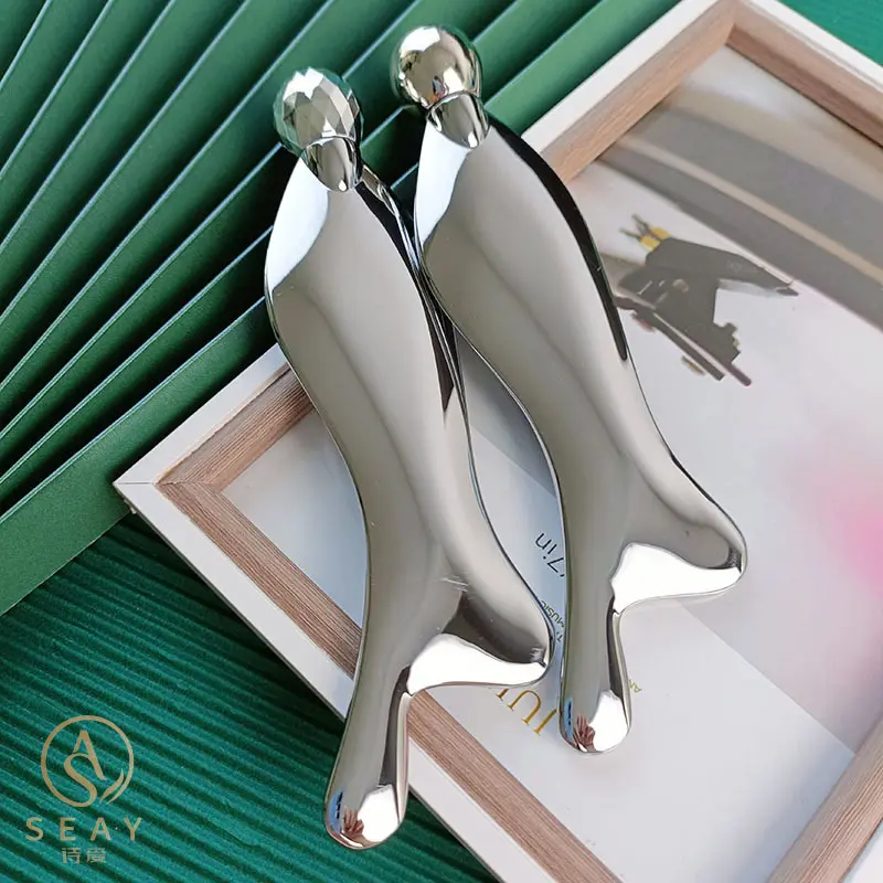 钟丽缇同款 人鱼头眼部眼霜按摩棒滚珠滚轮导入仪面部脸部刮痧板