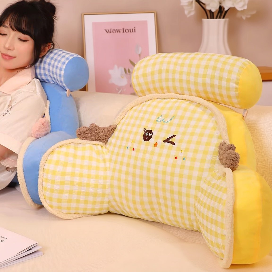 床头靠垫软包护腰靠枕大靠背孕妇沙发座椅抱枕宿舍床上看书枕头新,居家布艺,床头靠垫,淘宝优惠券,粉丝福利购,淘宝优惠卷