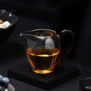 怡然茶海(浅玉)/彩盒高硼硅公道杯防烫耐热透明公杯茶具高温玻璃