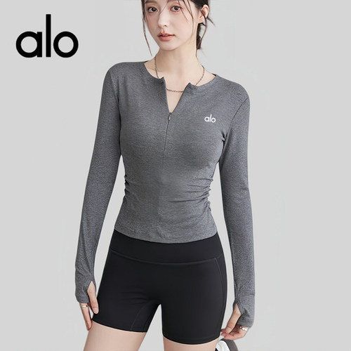 AIo拉链款瑜伽服长袖女