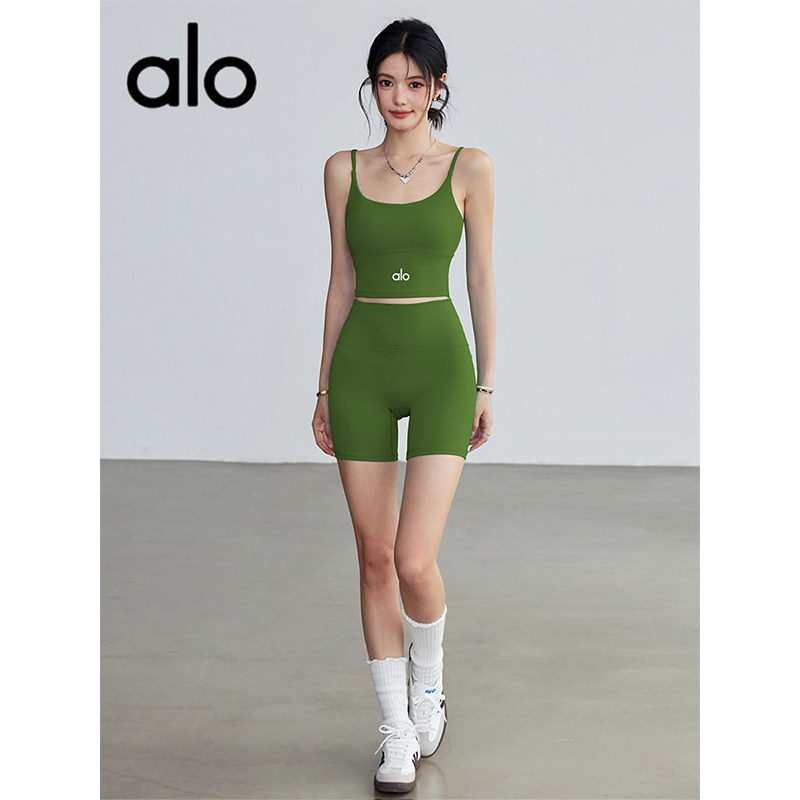 AIo速干健身套装女美背瑜伽服背心防震跑步短裤运动文胸夏季新款