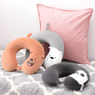 咱们裸熊-白熊熊猫棕熊记忆棉U型枕 名创优品MINISO