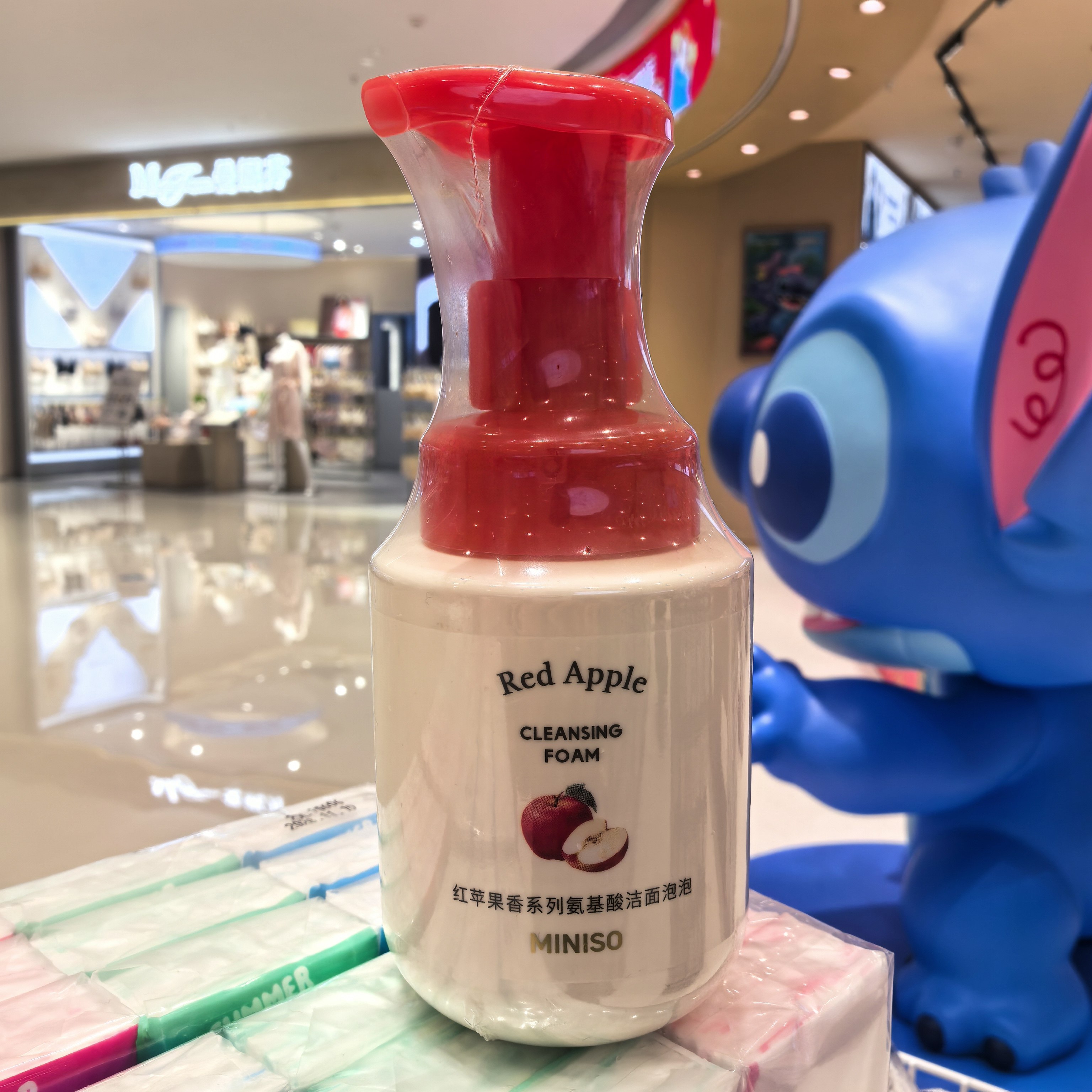 红苹果系列氨基酸洁面泡泡 名创优品MINISO净透清洁保湿