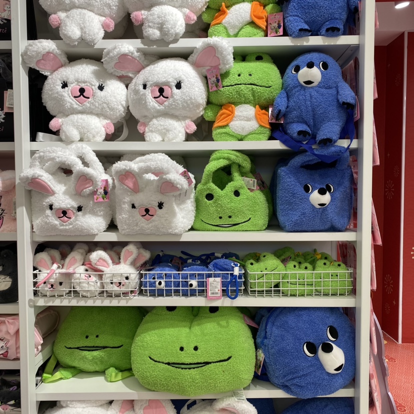 Mofy棉花小兔系列毛绒零钱手提斜挎双肩包公仔抱枕名创优品MINISO