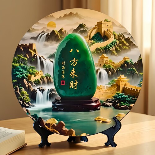 八方来财摆件装饰画玄关入户招财