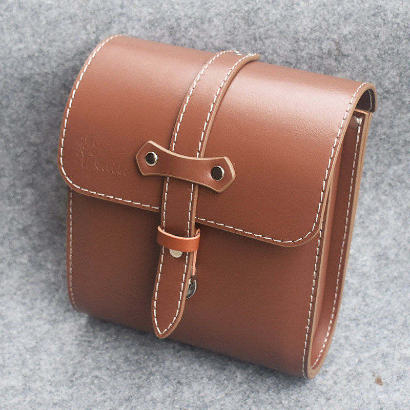 摺叠自行车车把储物复古包小电动滑板车小布车头前包户外皮革包