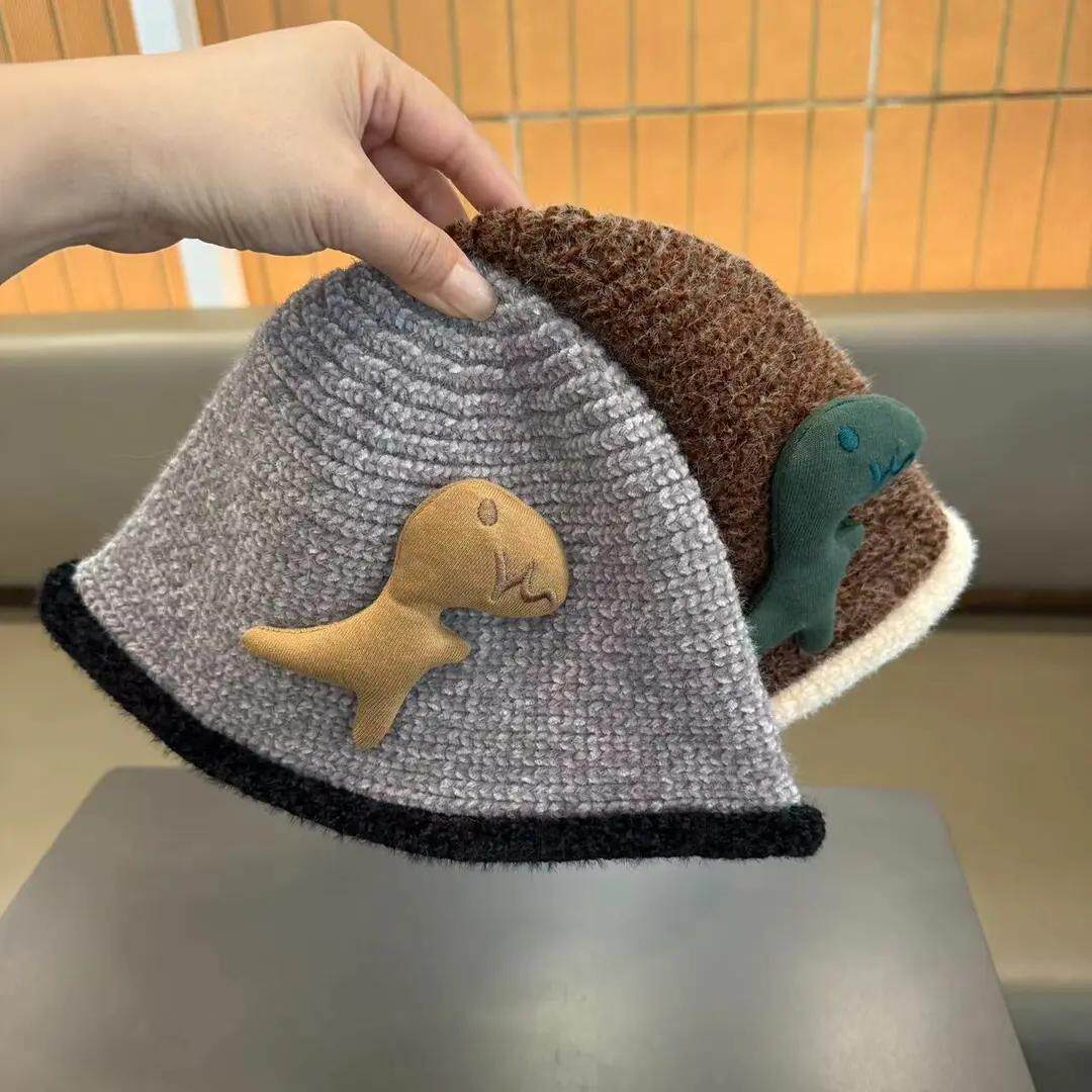 儿童帽子秋冬韩版洋气时尚渔夫帽男童女童休闲百搭宝宝水桶帽冬潮