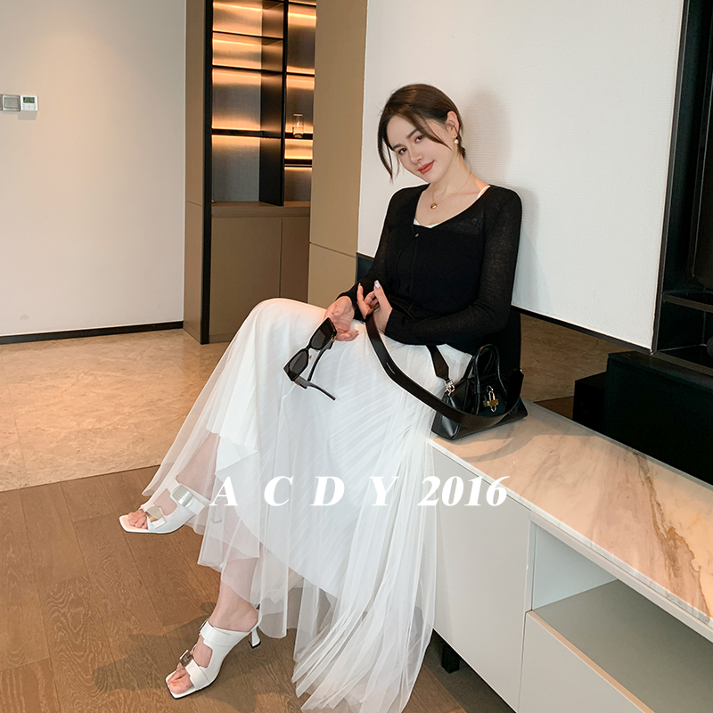 ACDY 【戒不掉】春季新款时尚气质百搭高腰显瘦半身裙5DCQB25769