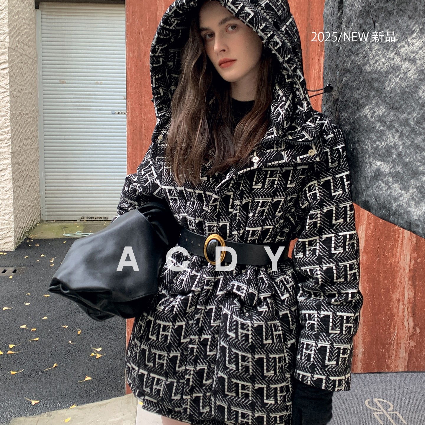 ACDY 【暖冬絮语·保命服3号】小香风羽绒服女中长款连帽鹅绒外套