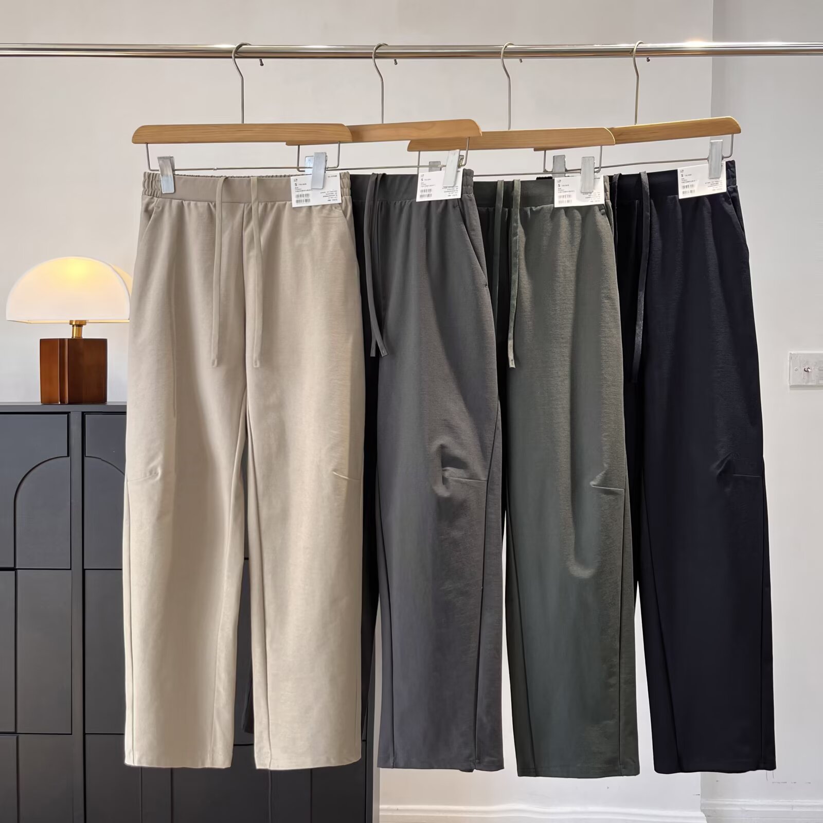 定制面料！秋女装针织廓形长裤快干速干吸汗高腰弯刀镰刀裤479688