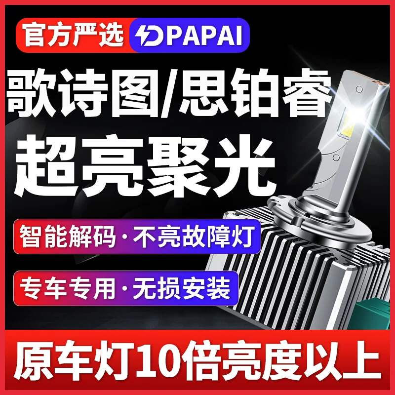适用10-14款本田歌诗图思铂睿近光D2S氙气灯升级LED超亮激光大灯