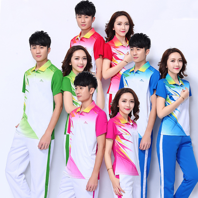 健身操南韩丝情侣款运动T恤团体