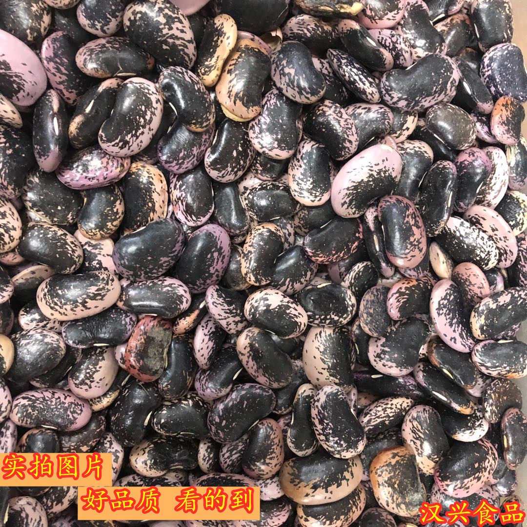 农家大黑花芸豆500g肾豆大花豆牛眼豆 花肾豆 五谷杂粮豆类黑芸豆