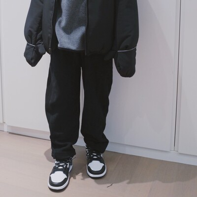 CROSSBUN 原创秋冬儿童装 上学垂感直筒休闲卫裤运动裤长裤 现货