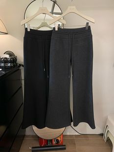 Gogoing2025冬高品质高腰加厚显瘦抽绳百搭垂感休闲裤微喇叭裤