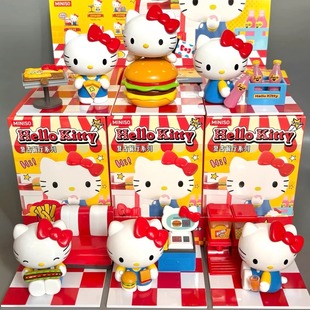 正品名创优品Hello Kitty复古餐厅系列盲盒手办潮玩摆件女生礼物