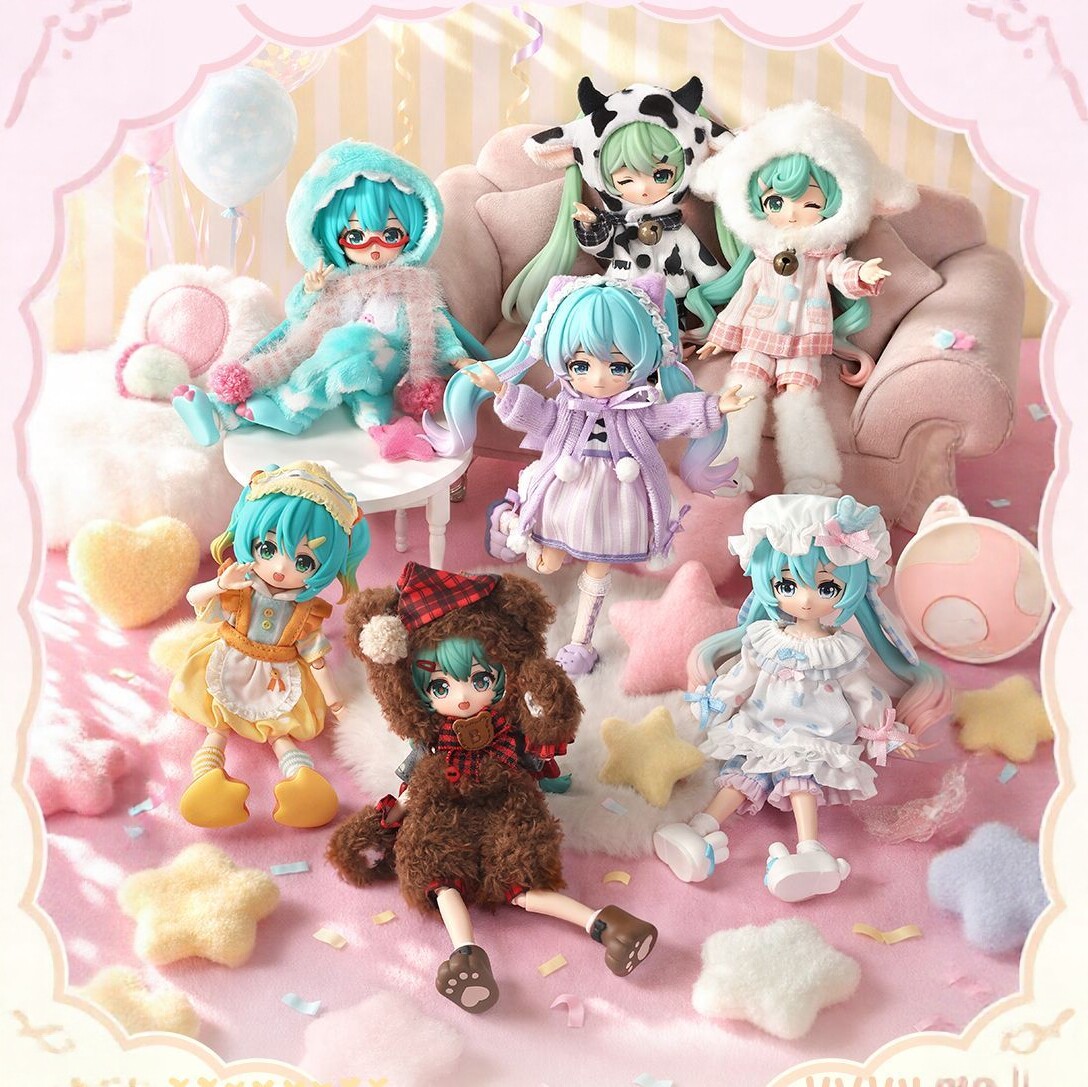 【新款】布鲁可初音未来毛绒绒甜梦派对系列mjd潮玩盲盒手办人偶