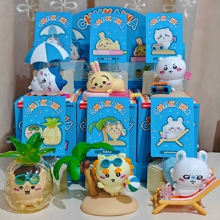 正版名创优品Chiikawa夏日么么茶系列盲盒吉伊卡哇摆件潮手办礼物