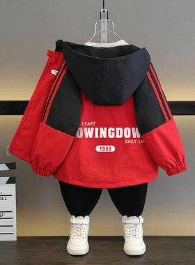 男童外套春秋季儿童痞帅百搭夹克开衫2026新款宝宝洋气春装衣服潮