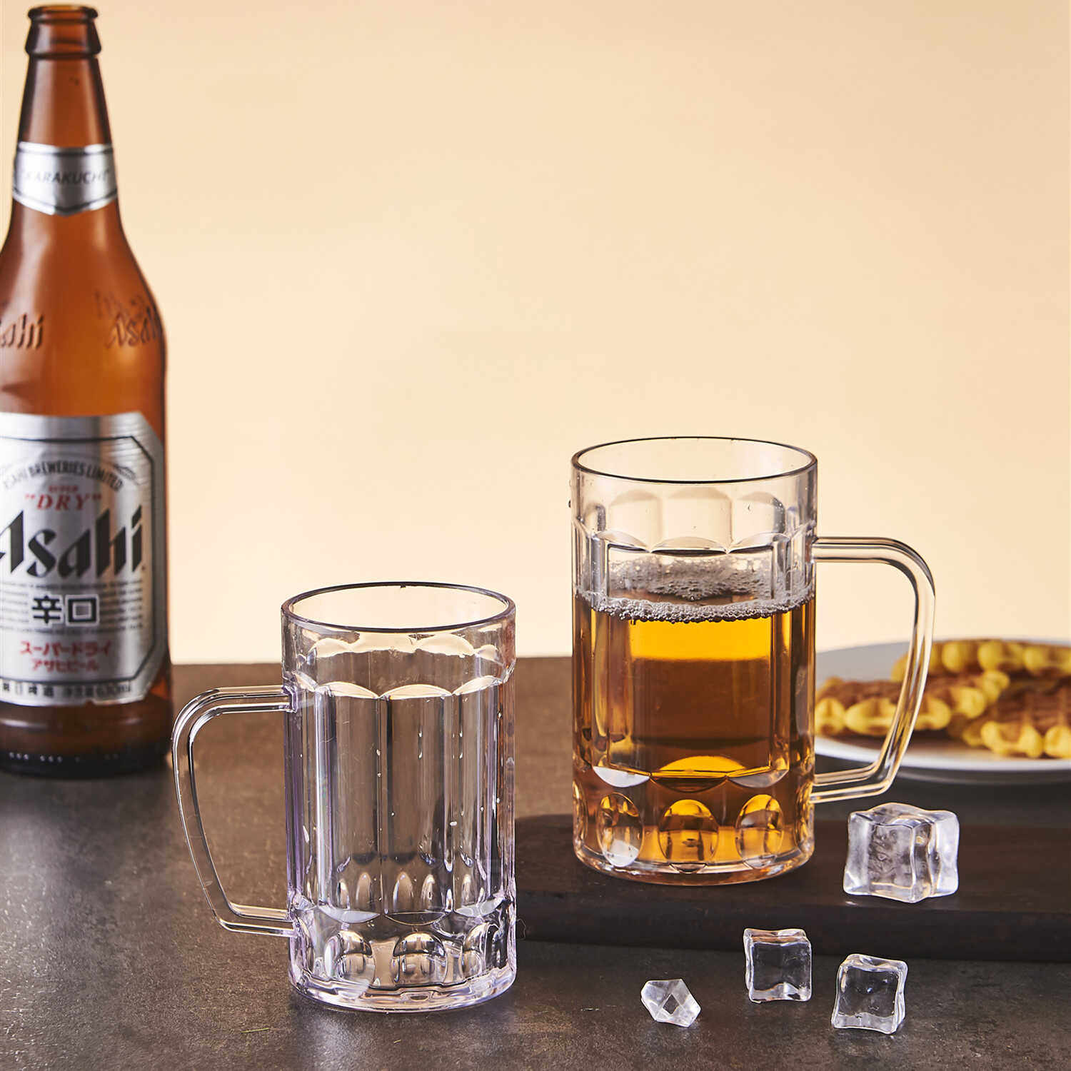 啤酒杯塑料扎啤杯子商用加厚耐摔大容量水杯商用茶杯饮料果汁杯子