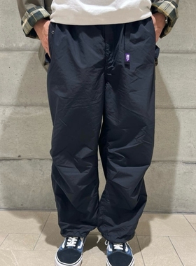 日单神裤25SS紫色JS别注65/35挺括轻薄宽松锥形透气防水休闲裤