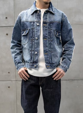 CURRAHEE男士时尚复古经典洗水工艺Type2翻领牛仔夹克男女情侣款