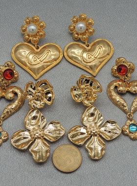 饰品厂家直销精美设计欧美优雅西洋中古回流S925银针耳钉NB16