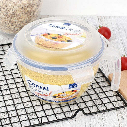 乐扣塑料保鲜盒麦片杯早餐杯