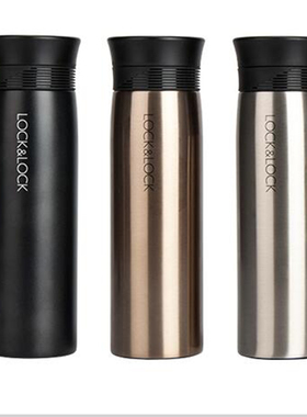 乐扣乐扣保温杯304不锈钢男女保温保暖水杯子时尚400ml LHC4119