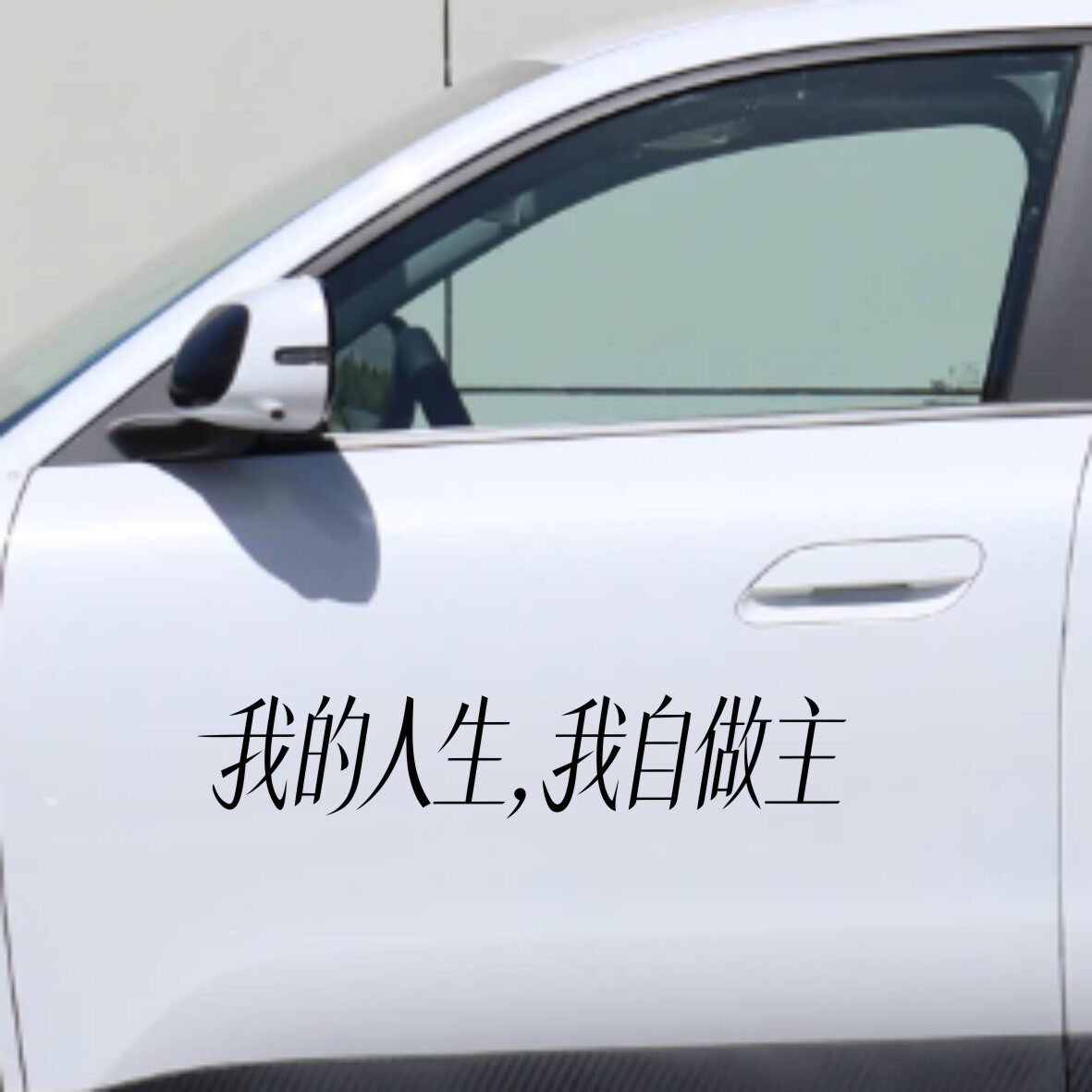 丞迅人生励志文字我的人生，我自做主汽车贴纸装饰贴个性文字贴纸