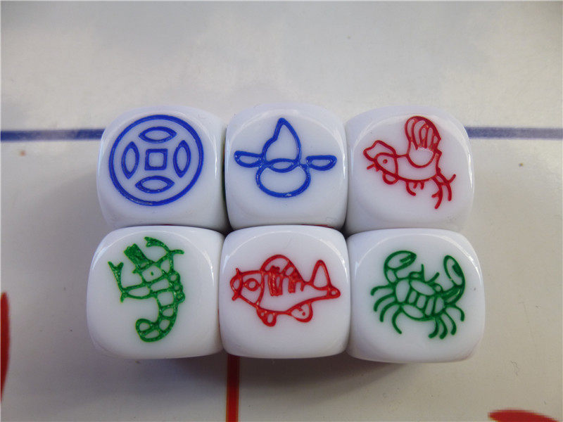 鱼虾蟹色子骰子金钱葫芦鸡骰子色子鱼虾骰子