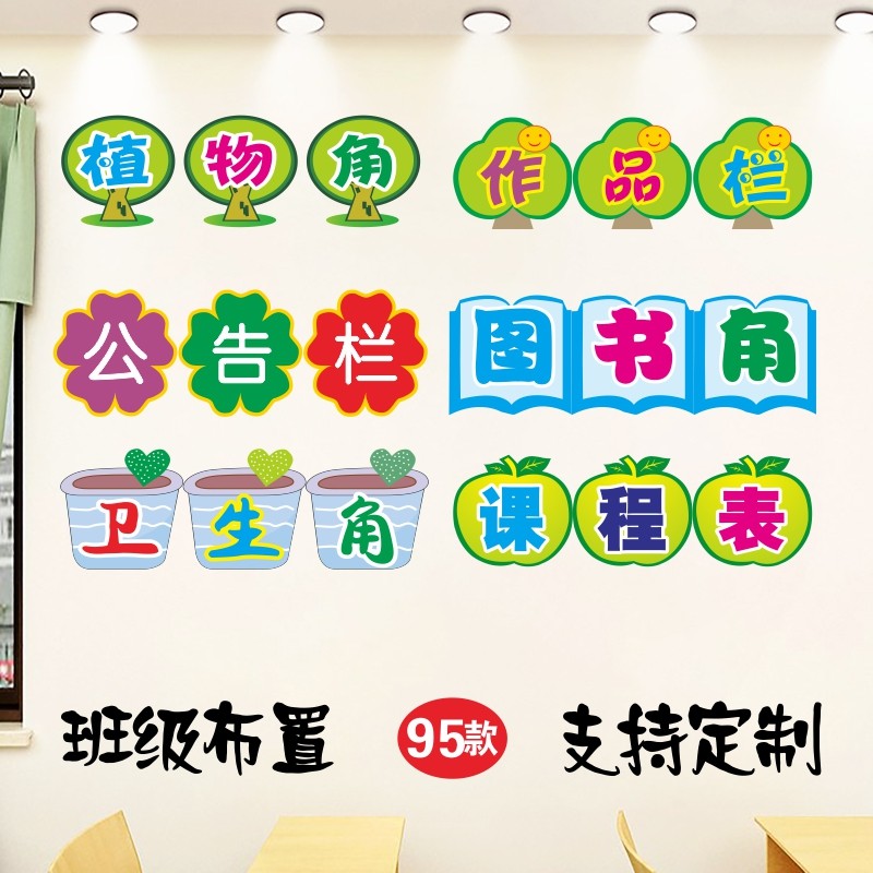 教室文化墙贴幼儿园公告栏图片