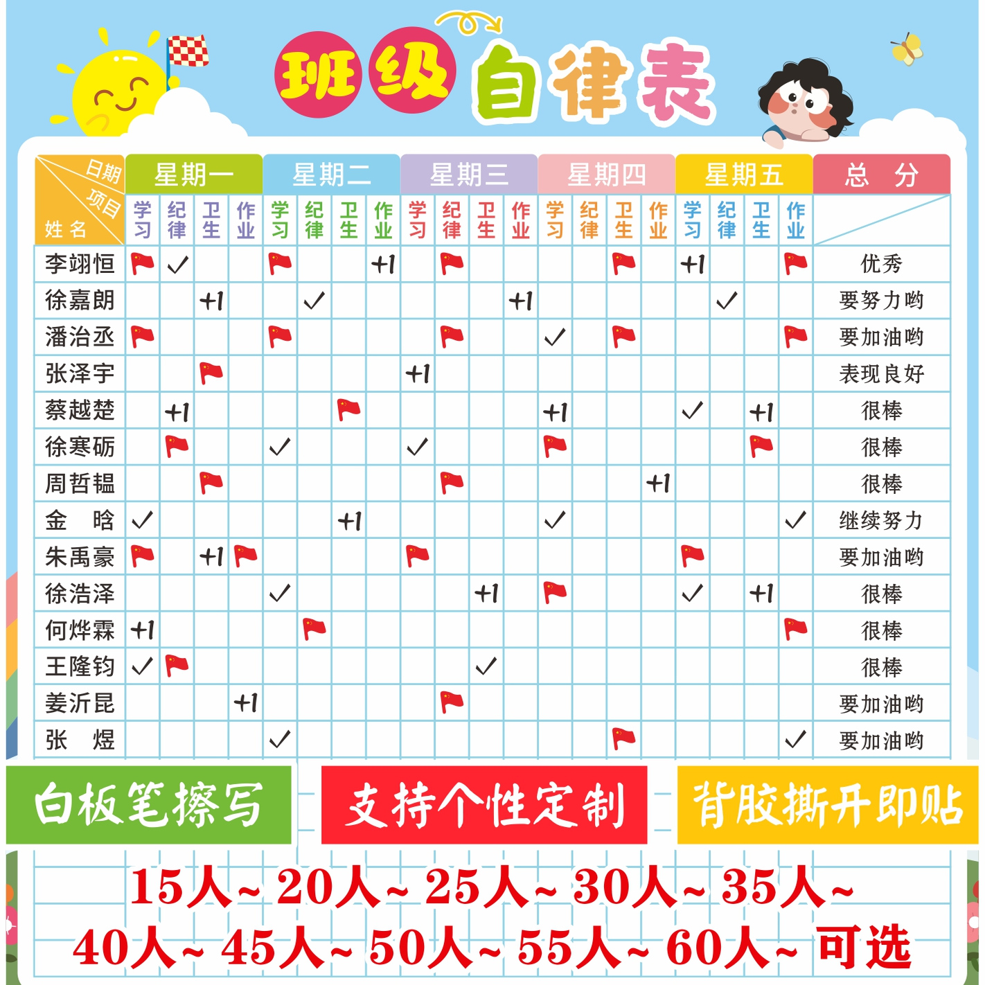 班级评比栏墙贴免费设计满意为止