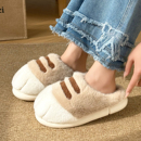 男士 2025新款 情侣家居室内厚底毛绒保暖防滑棉鞋 女冬季 猫爪棉拖鞋