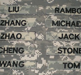 挑战者 ACU套服标识徽章魔术贴订做定制刺绣姓名条胸条臂章多色