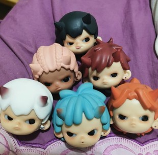 12分玩偶头OB11娃娃头bjd素体粘土头GSC粘土人头脑袋人偶头发+脸