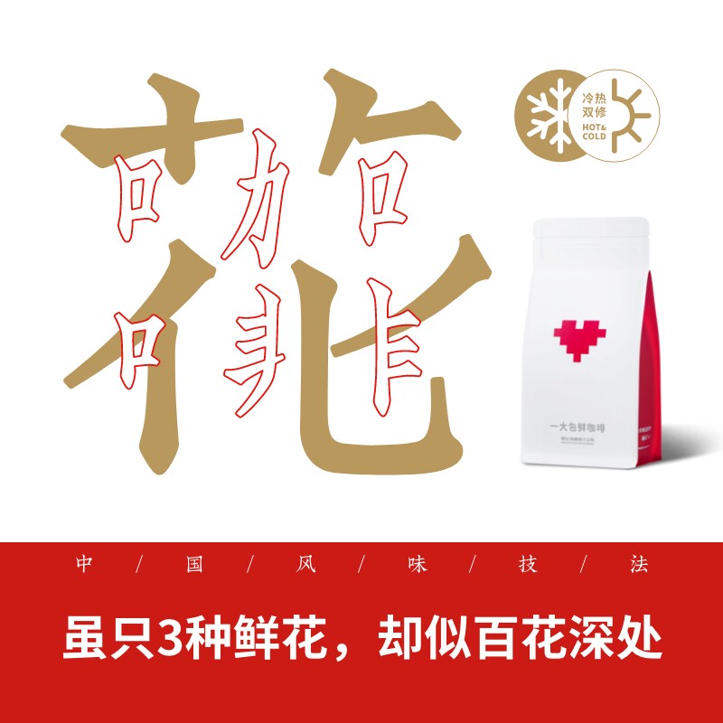 捌比特窨制茉莉栀子桂花百花深处手冲拼配夏日冷萃咖啡豆250g